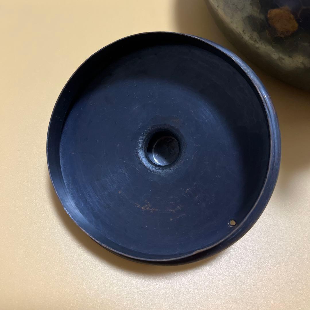 ⭐️状態極上⭐️清穂堂 鎚起銅器 銅製 急須 紫金色 蔓巻き 茶道具 槌目