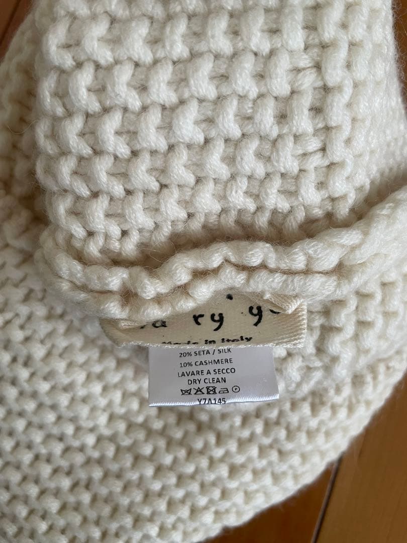 定価5.5万 ma'ry'ya マリア ホワイト ニット スヌードと帽子 セット