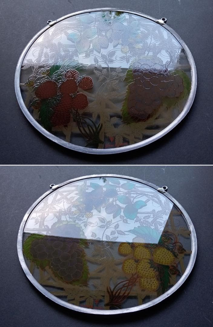 大判アメリカ ステンドグラス Berries＆Grapes グラスマスターズ社c