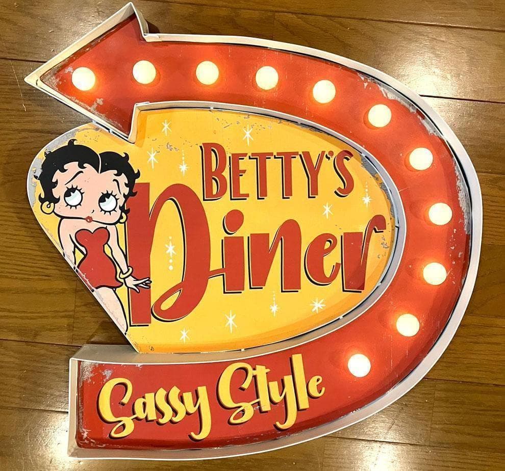 Betty Boop [ベティ ブープ] アローライト　サイン ダイナー 看板