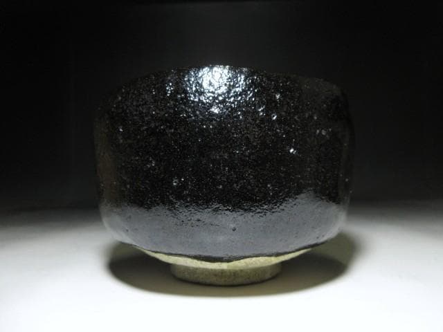 楽吉左衛門十二代 弘入 黒茶碗「唐松」／裏千家十四世 淡々斎 書付在り／共箱