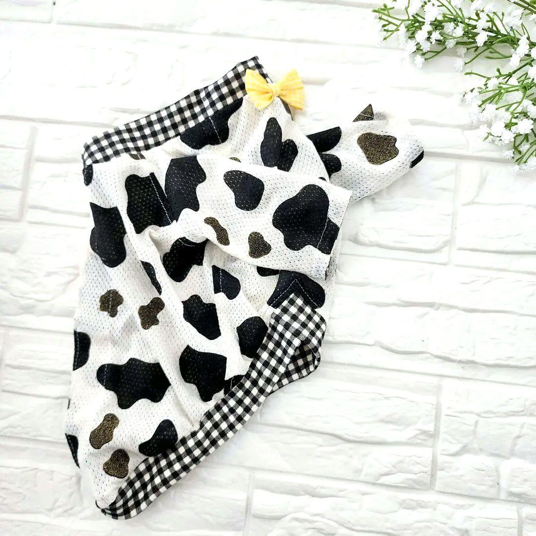 4696mama様❤️牛柄♡メッシュ♡ブラック♡タンクトップ♡ハンドメイド犬服