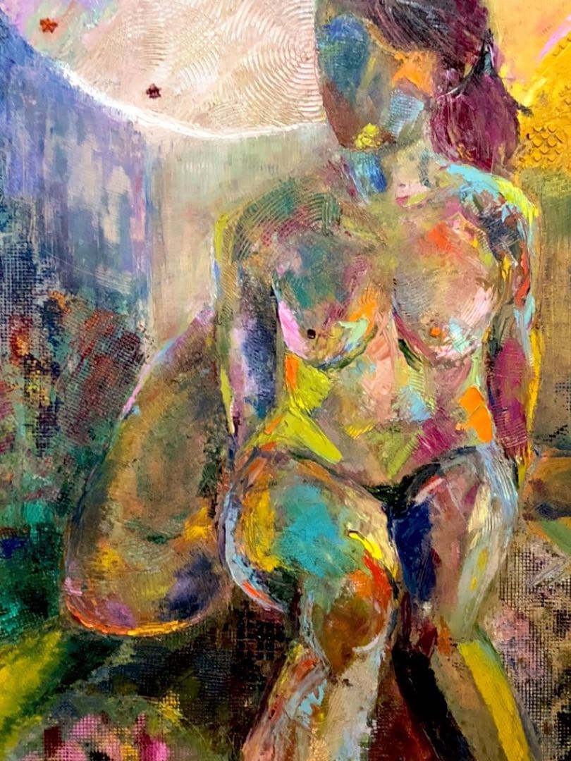 絵画　一点物　油絵　F30号　micchan作