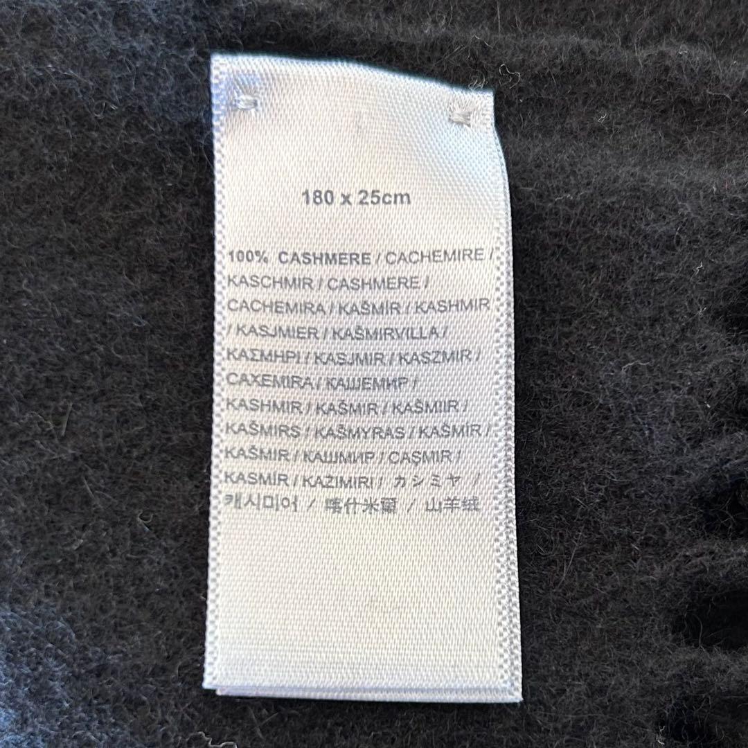 Johnstons of Elgin 100%カシミヤ マフラー 黒180x25