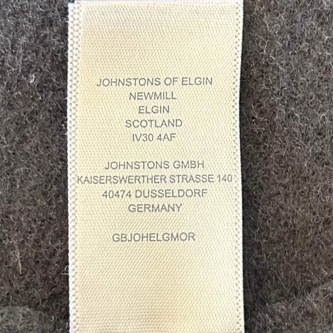 Johnstons of Elgin 100%カシミヤ マフラー 黒180x25