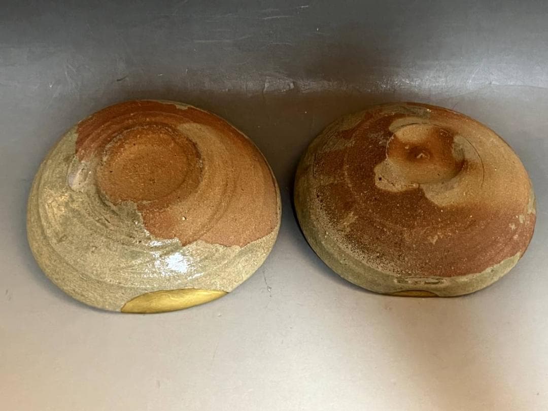 皿■古唐津小皿 2枚（江戸初期）平盃 伝世品 コレクター放出品 時代物 骨董品■