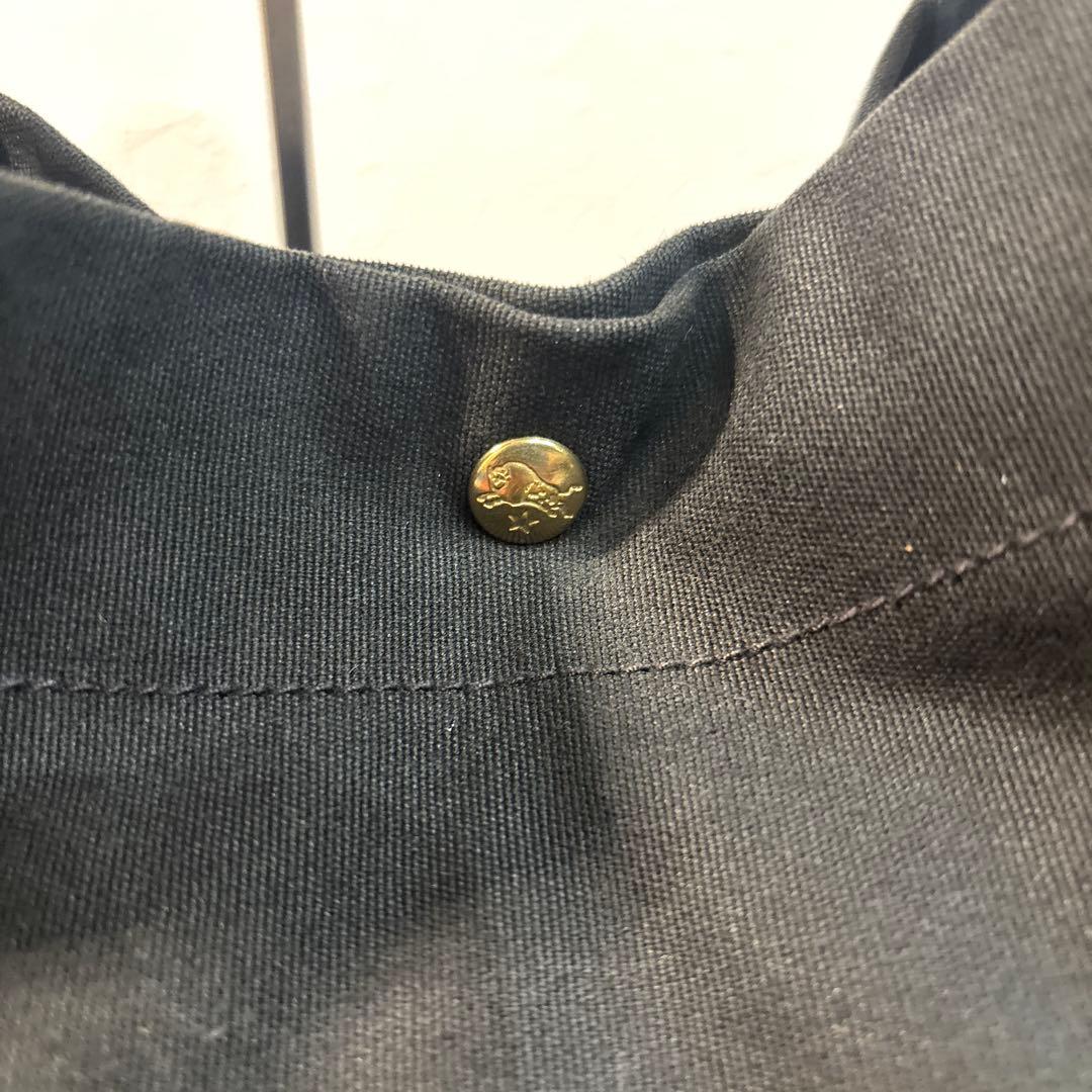 【美品】IL BISONTE イルビゾンテ キャンパス×レザー ハンドバッグ