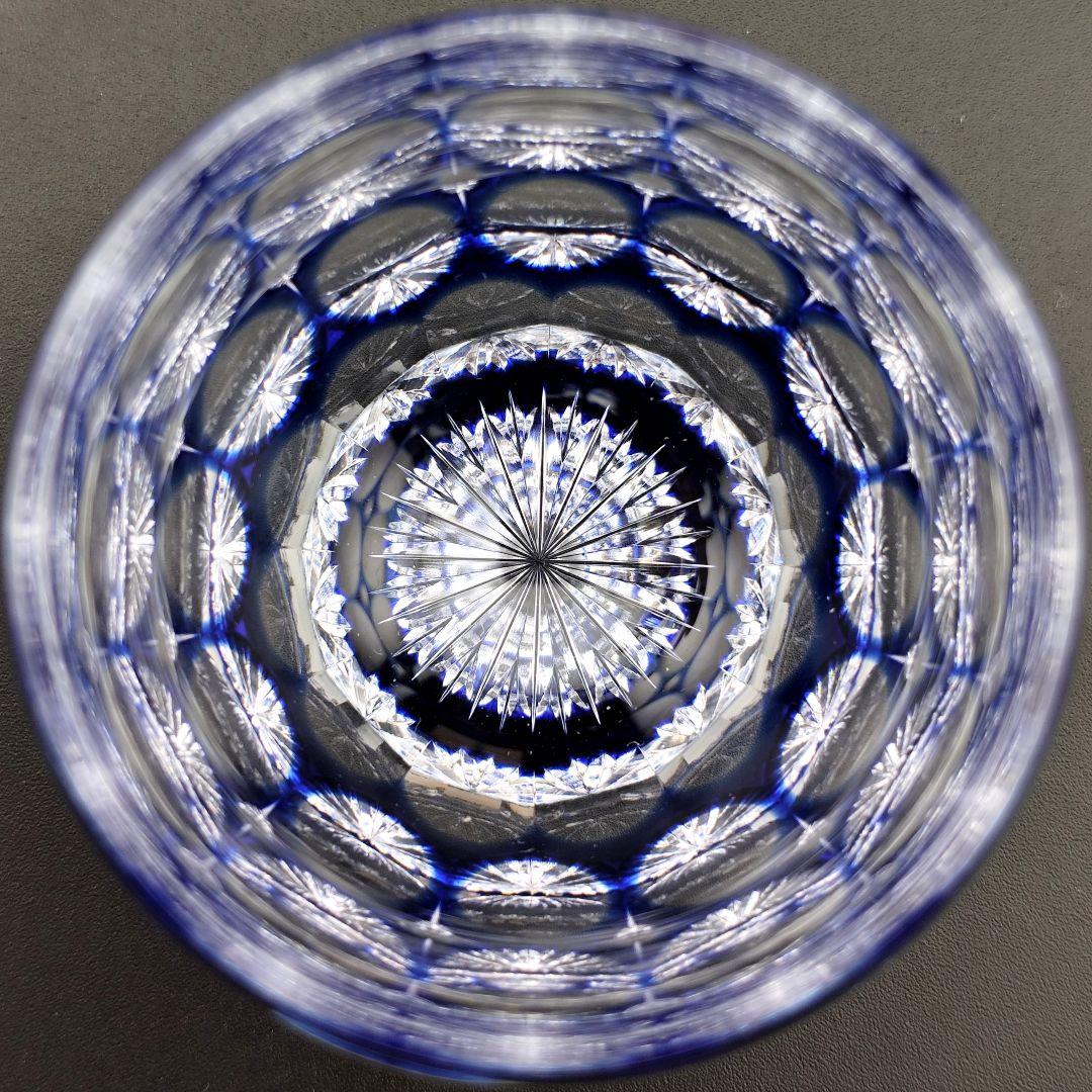 定価23100円☆未使用美品 鍋谷聰 冷酒杯 紫陽花（切子 江戸切子 薩摩切子）
