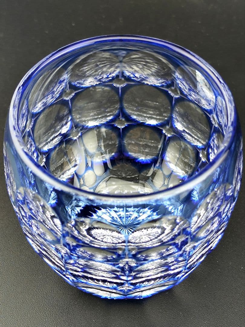 定価23100円☆未使用美品 鍋谷聰 冷酒杯 紫陽花（切子 江戸切子 薩摩切子）