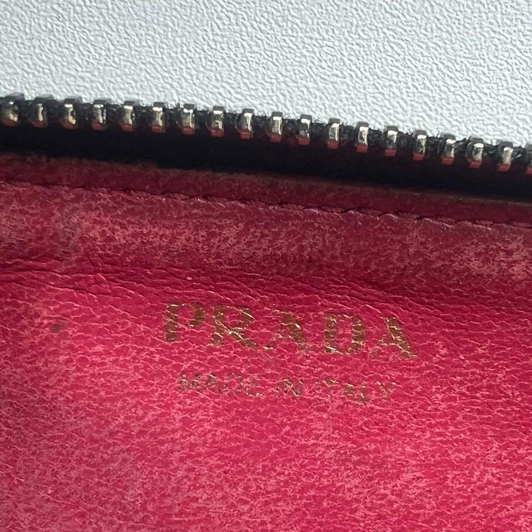 310 美品 PRADA プラダ 小銭入れ 財布 L字ファスナー