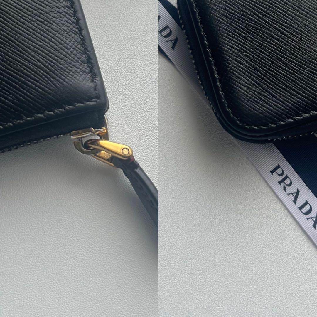 310 美品 PRADA プラダ 小銭入れ 財布 L字ファスナー