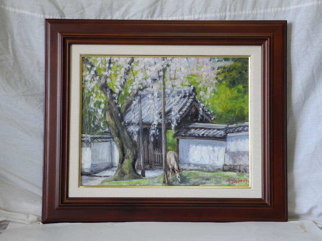 油絵奈良のしだれ桜