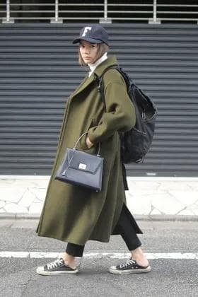 HYKE メルトンウール 比翼チェスターコート ブラック サイズ1