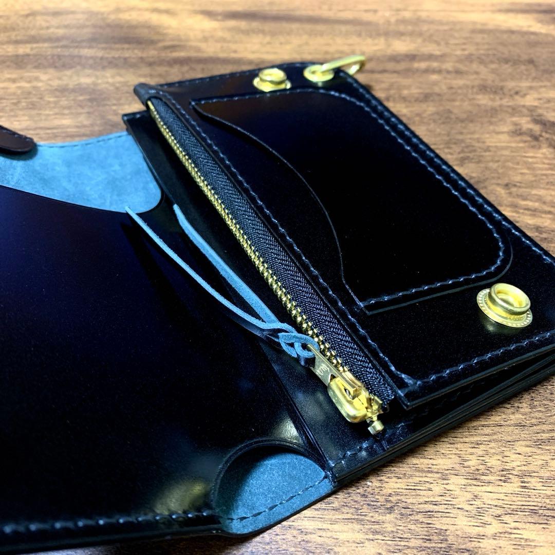 トラッカーウォレット　ミドル　新喜皮革　フルコードバン