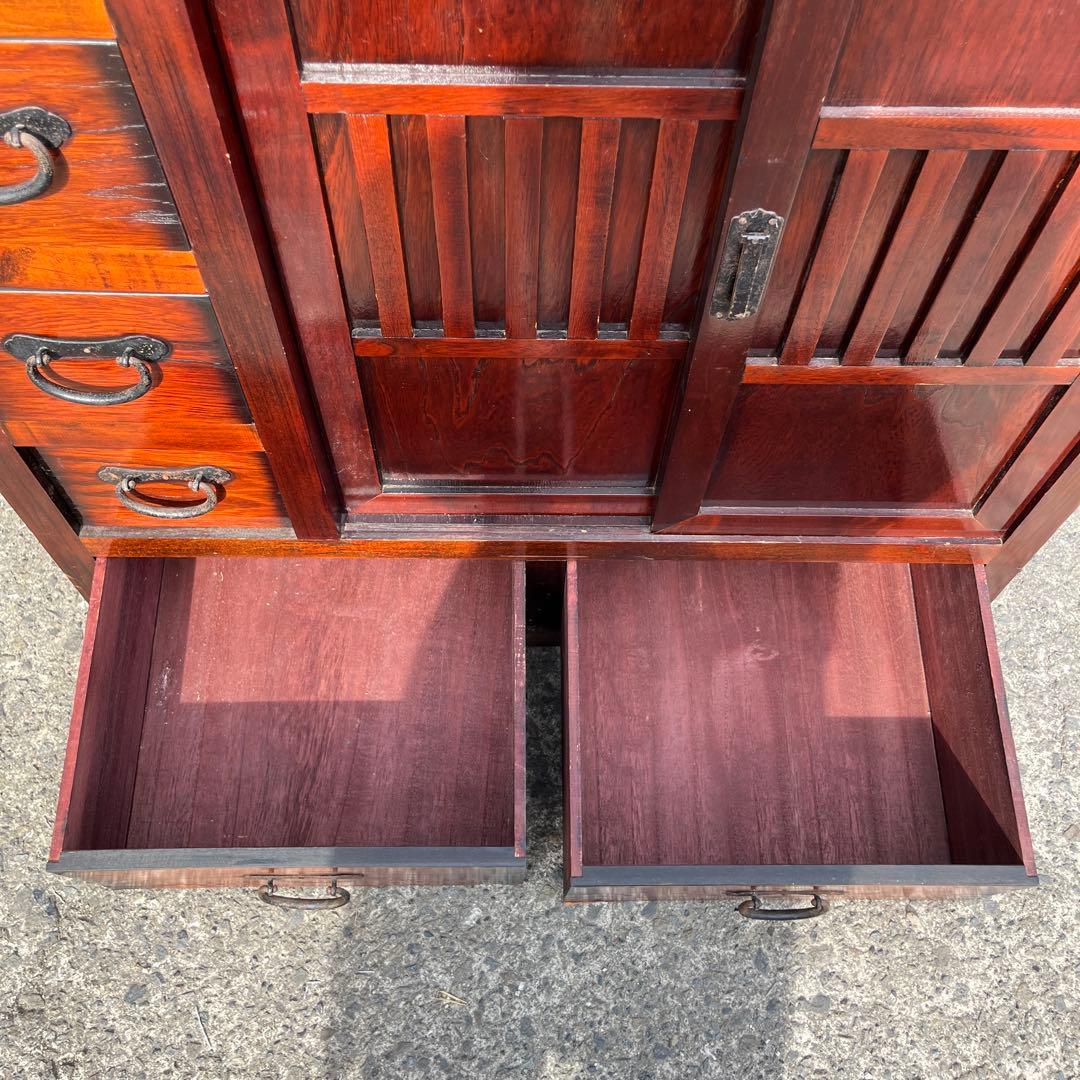 箪笥 民芸箪笥 和箪笥 和タンス 両面式 茶箪笥 レトロ家具