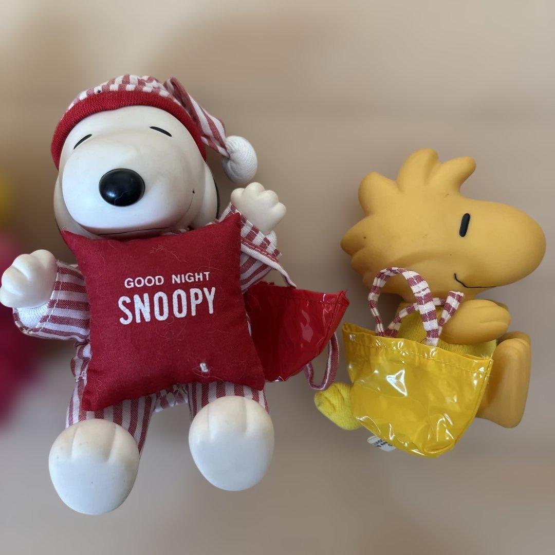 スヌーピー布服＋ソフビセット90年代ヴィンテージPEANUTS製