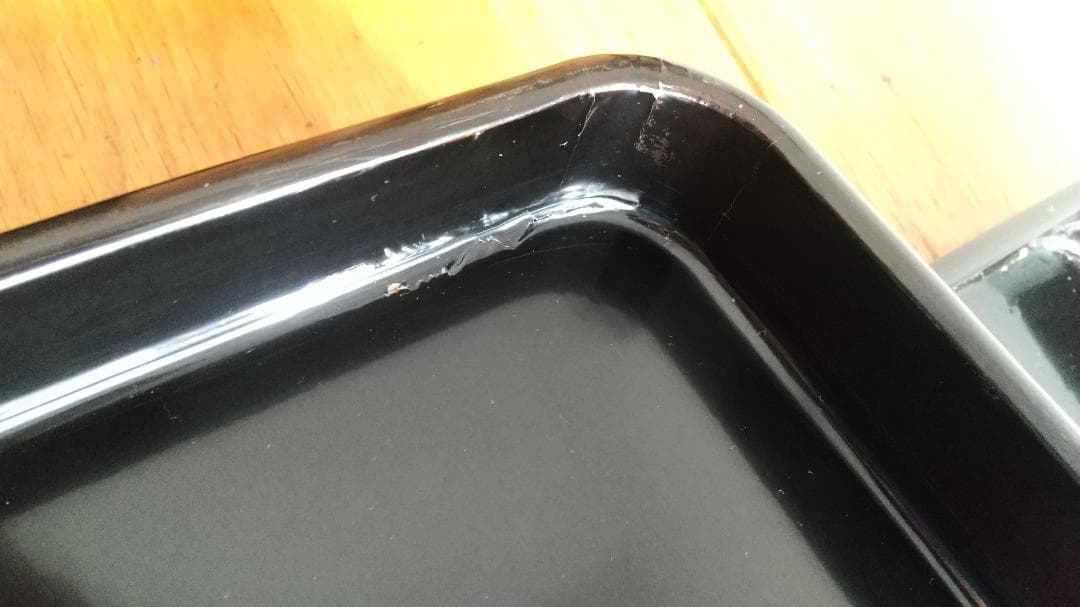 大正14年　『漆器黒膳』10枚セット　木箱入り　打ち出の小槌柄　1925年