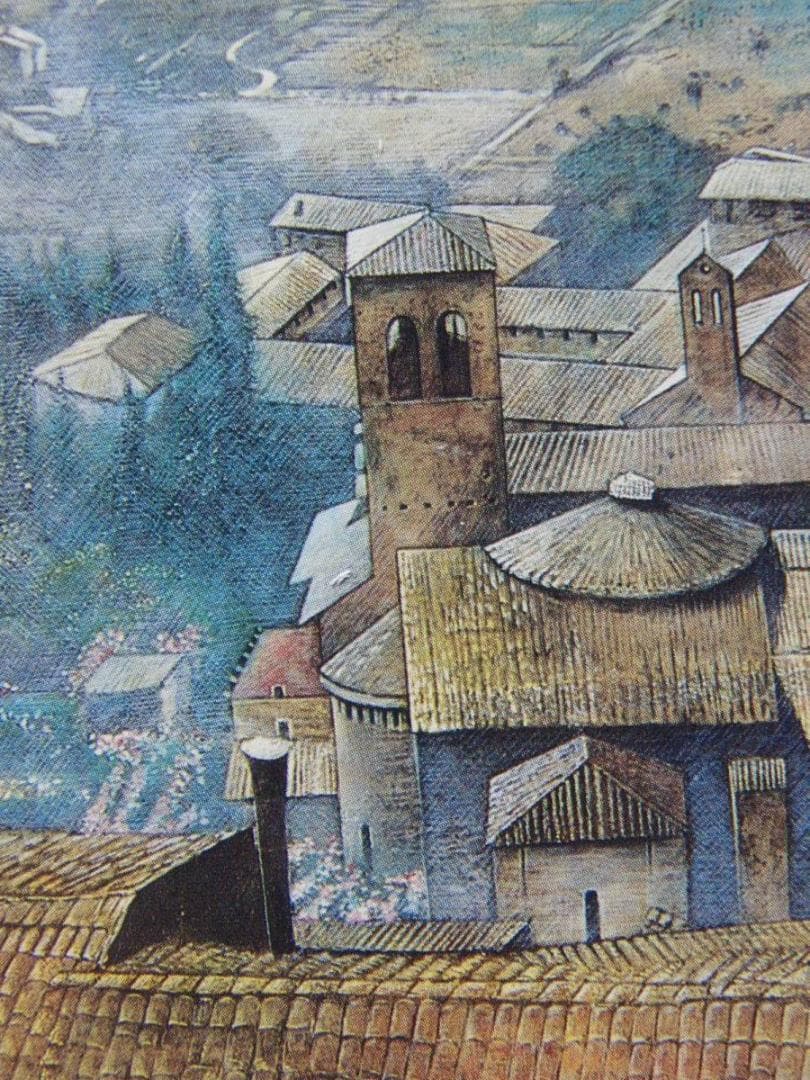 西村直之、光と風の詩（アッシジ）、希少な画集より、新品高級額・額装付