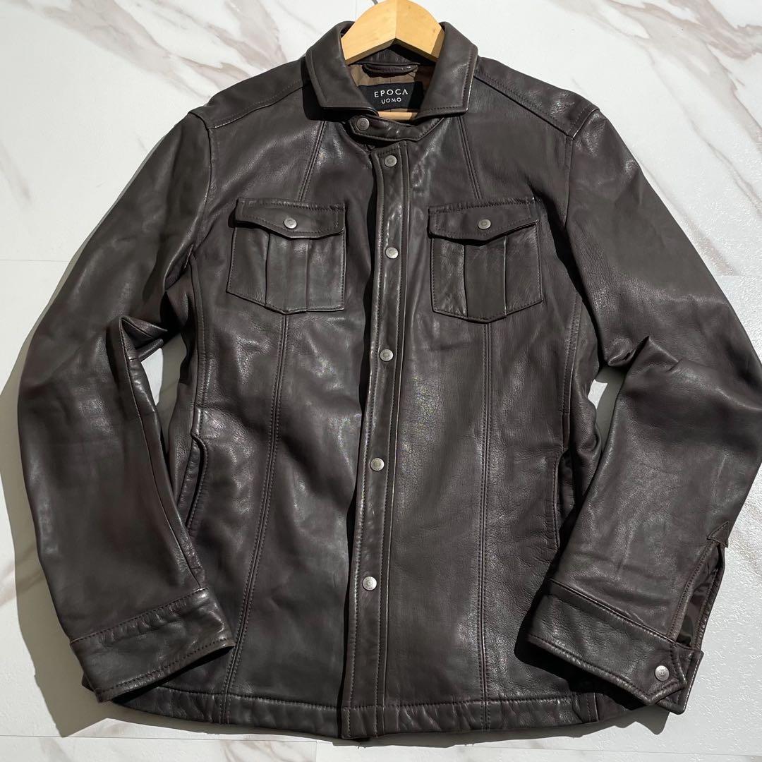 charさま　EPOCA UOMO エポカウオモ　レザージャケット　シングル