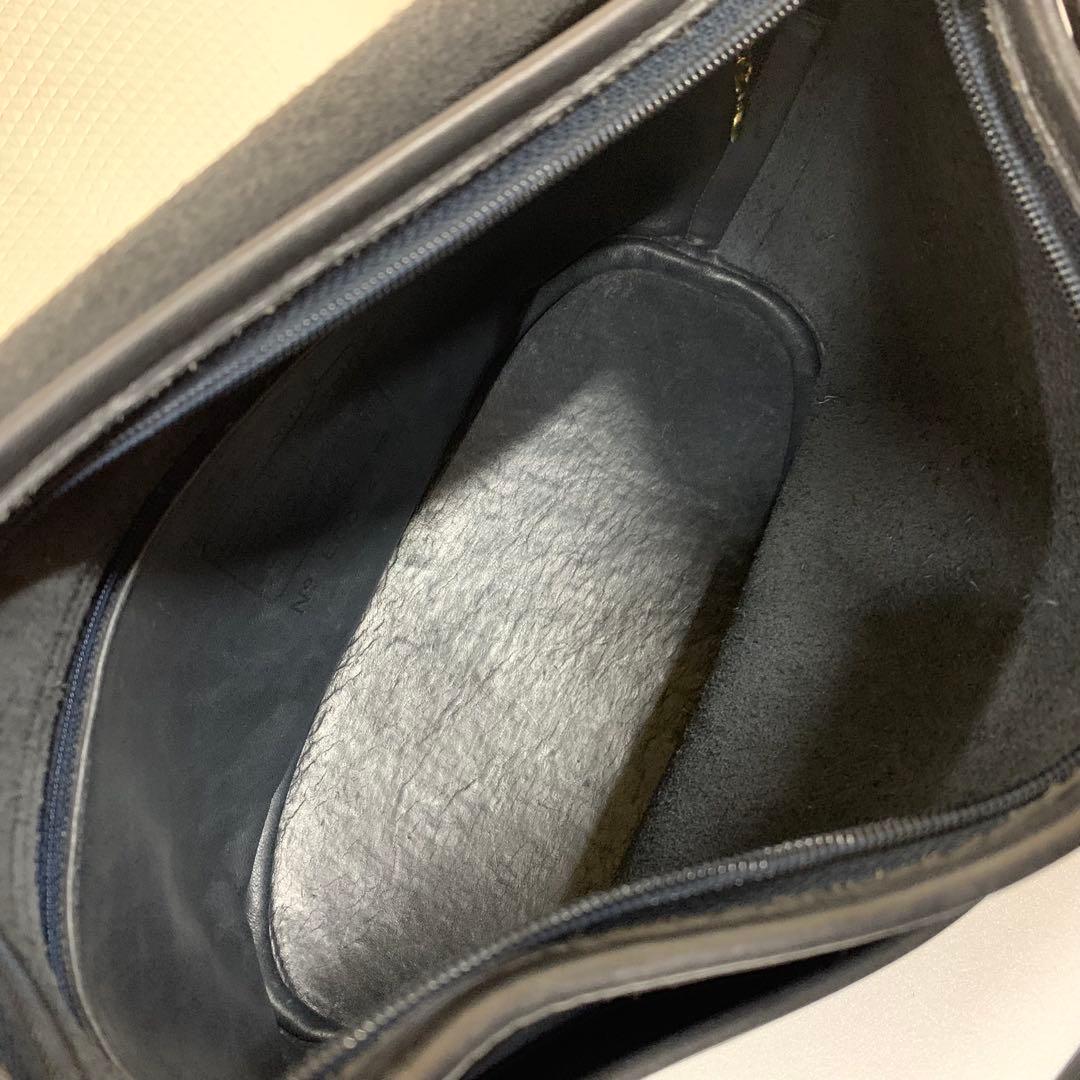 オールドコーチ ショルダーバッグ 4150 本革 ネイビー 金具 チャーム