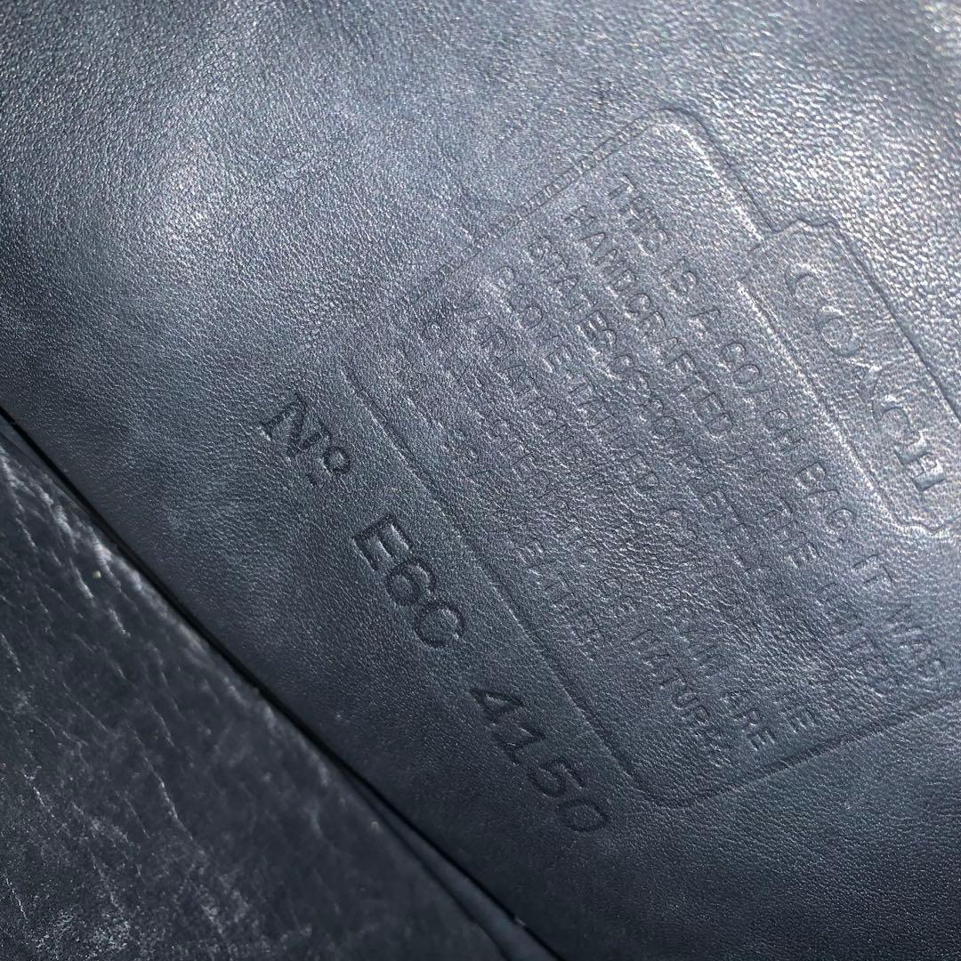 オールドコーチ ショルダーバッグ 4150 本革 ネイビー 金具 チャーム