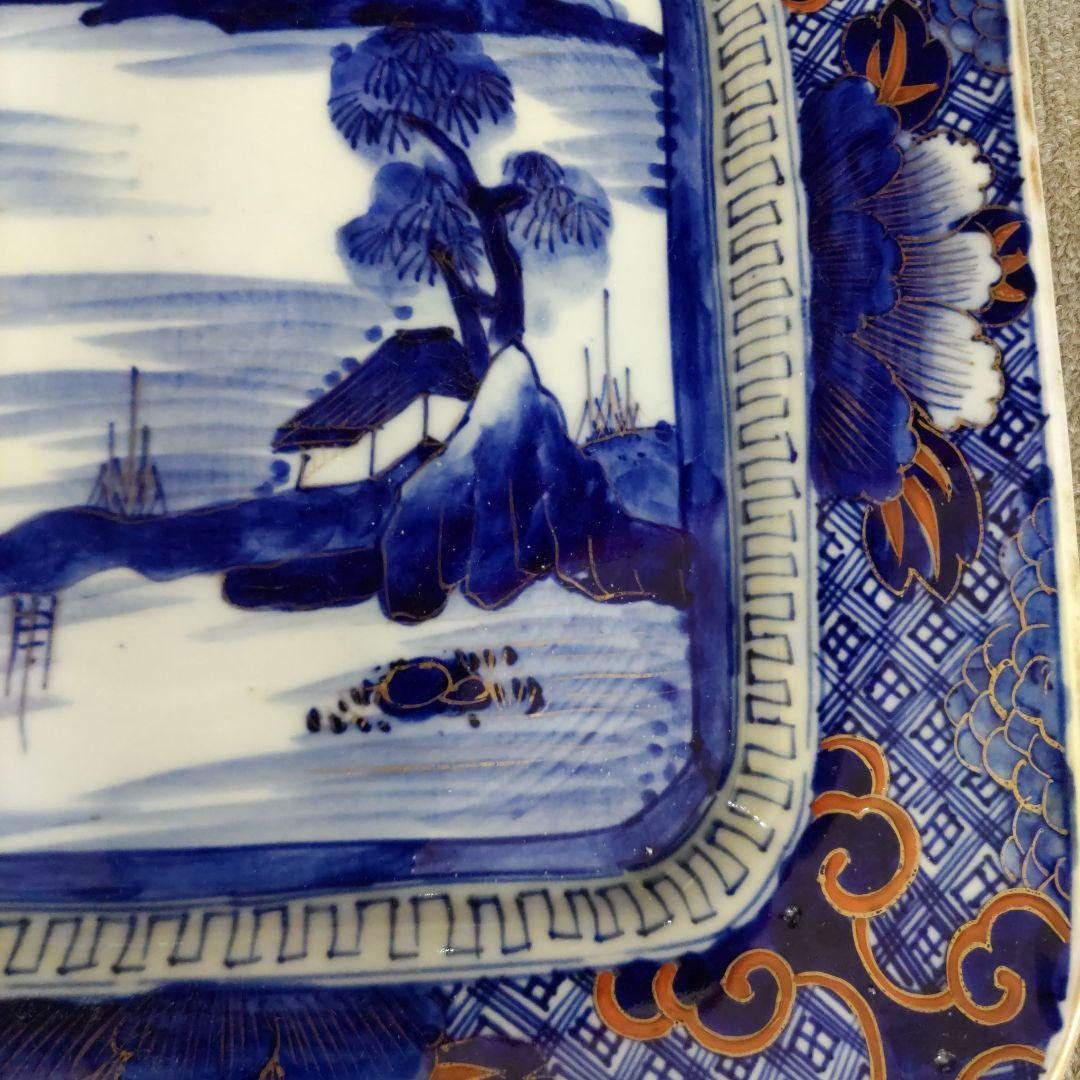 古伊万里角皿　D330