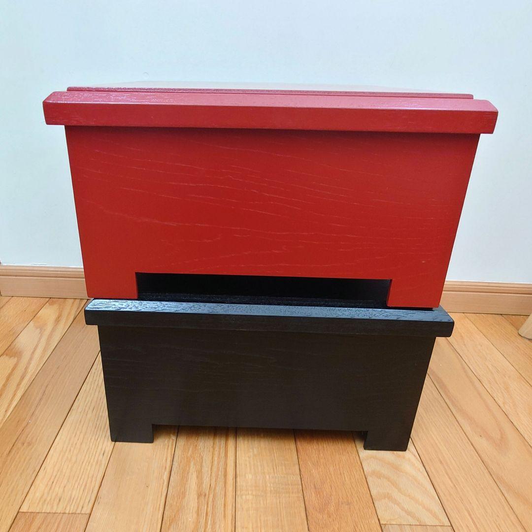 箱膳　大　木箱　2台セット