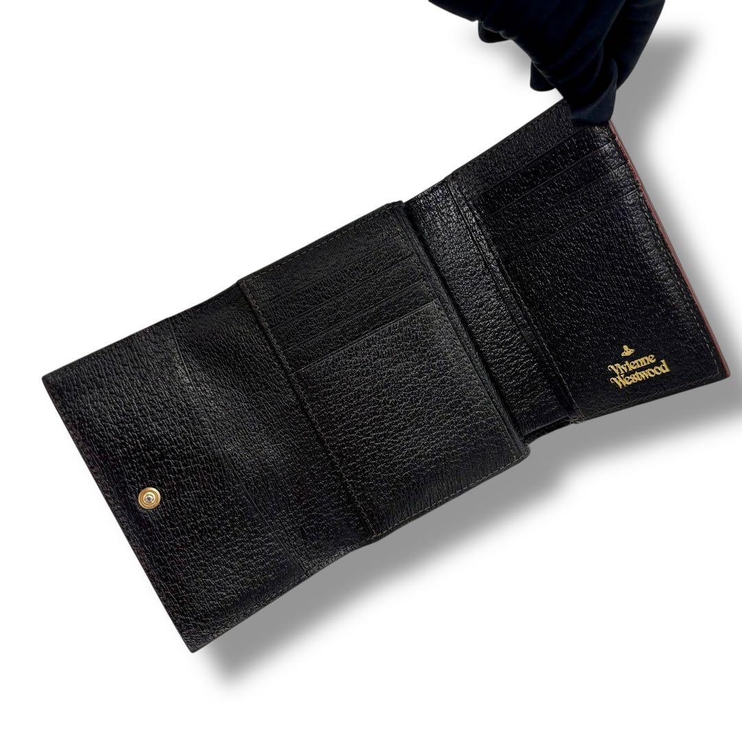 ヴィヴィアンウエストウッド 三つ折り財布 がま口 コンパクトウォレット オーブ