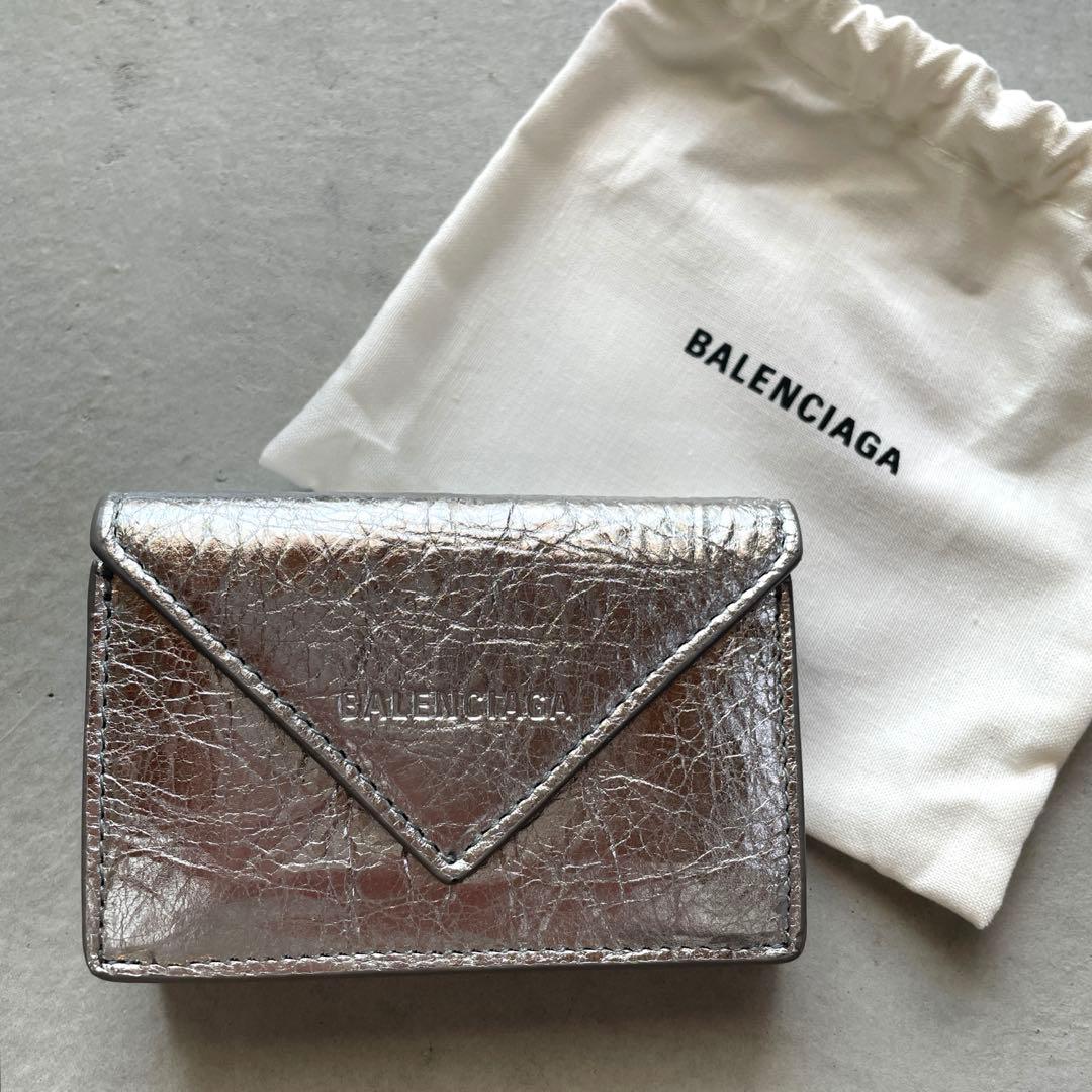バレンシアガ BALENCIAGA ペーパーミニウォレット 三つ折り財布