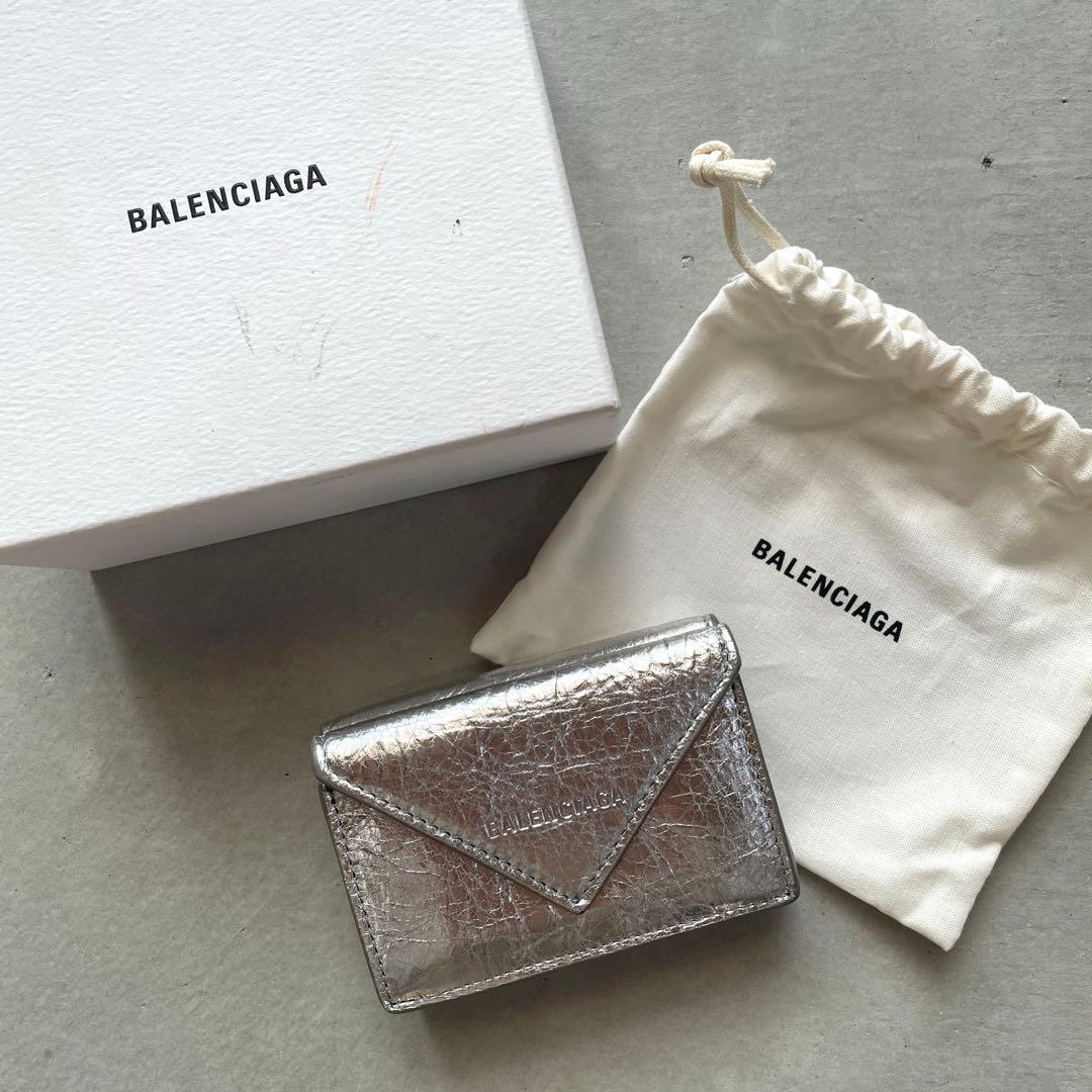 バレンシアガ BALENCIAGA ペーパーミニウォレット 三つ折り財布