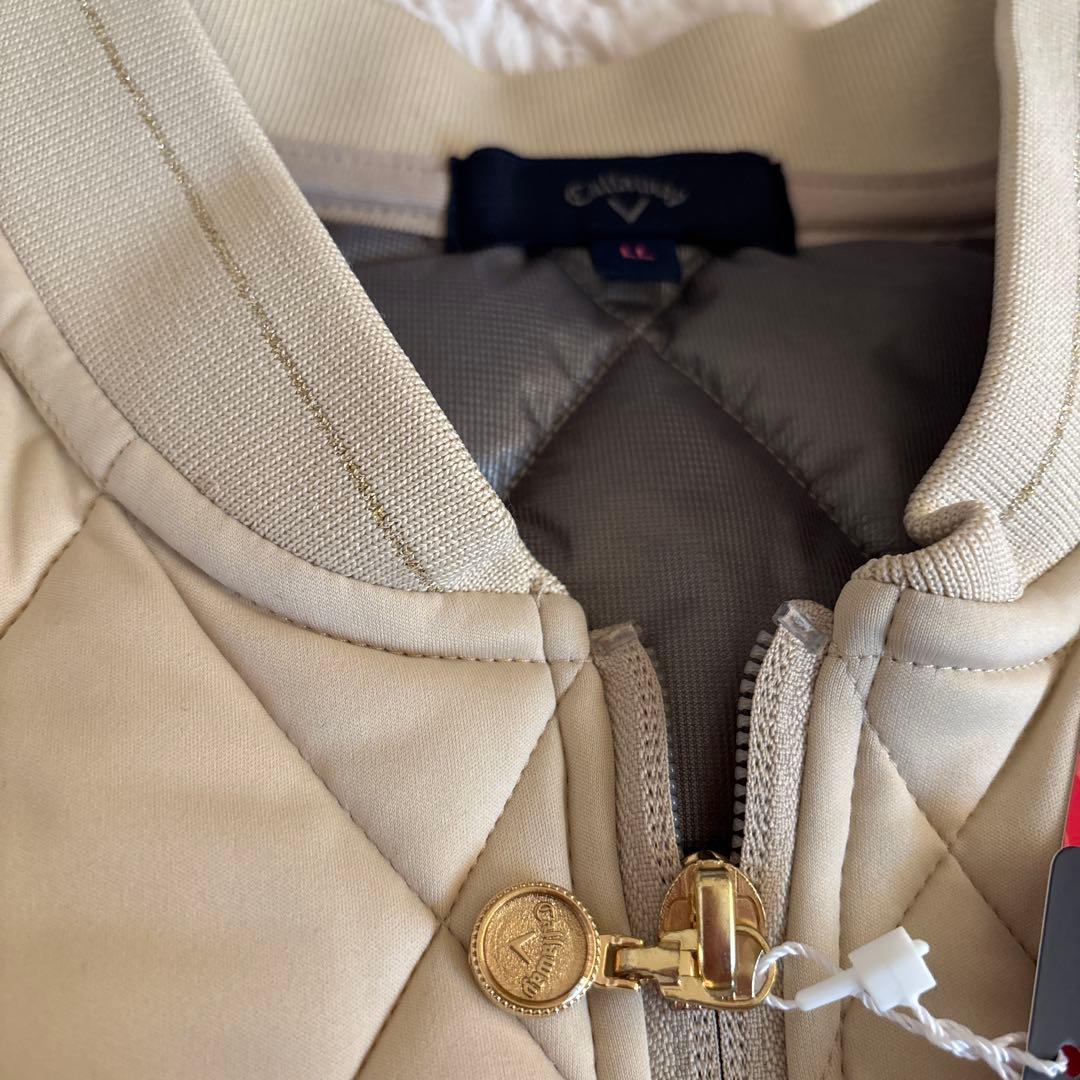 新品　キャロウェイ　中綿 フルジップ ブルゾン　ベージュ　LL 送料込み