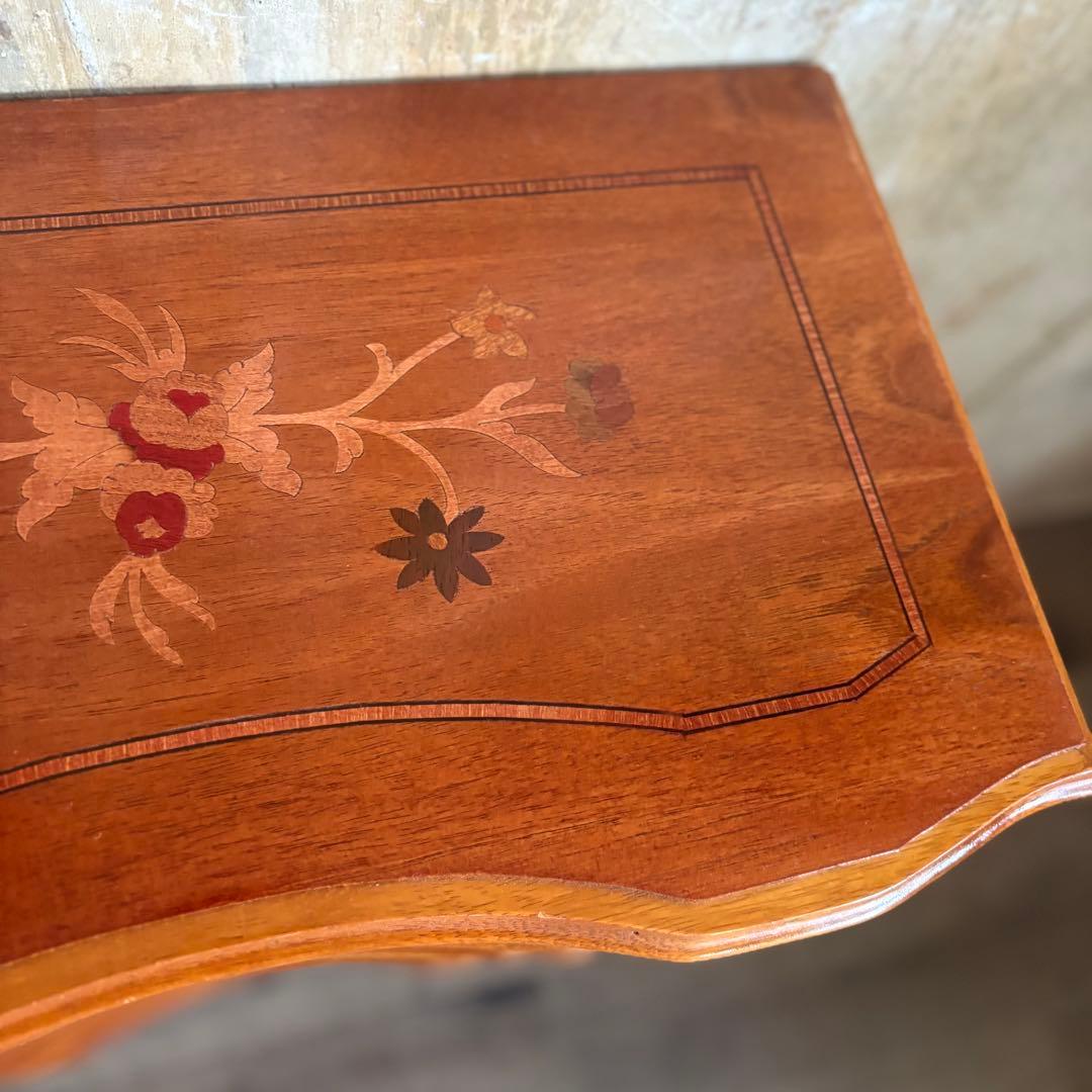 イタリア　MOR-RENS社　象嵌チェスト　4段　ミドルチェスト　マホガニー　②