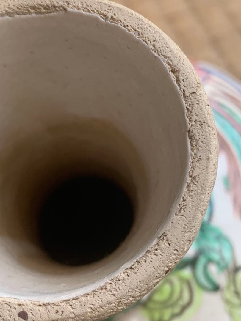 中国清時代五彩花瓶