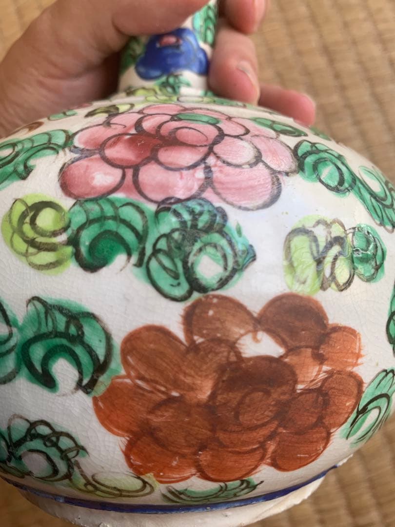 中国清時代五彩花瓶