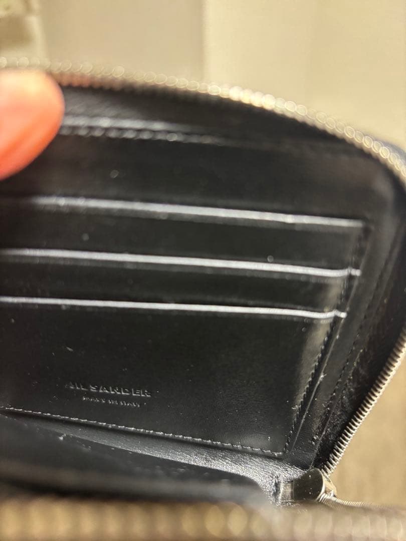 美品　ジルサンダー タングル 財布 レザー コンパクト L字 ミニマム