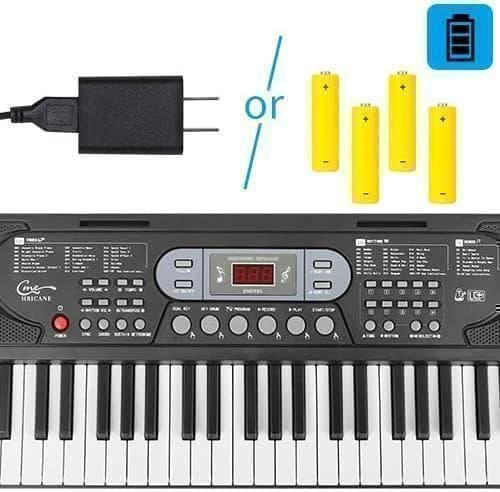 【M2183-114-80】61鍵盤 光る電子ピアノ 初心者向け多機能モデル