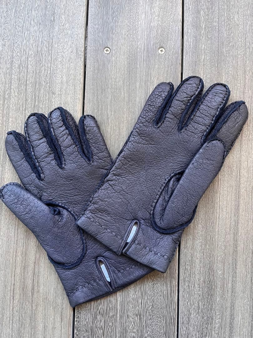 イタリア製　ペッカリー　グローブ　手袋　カシミア
