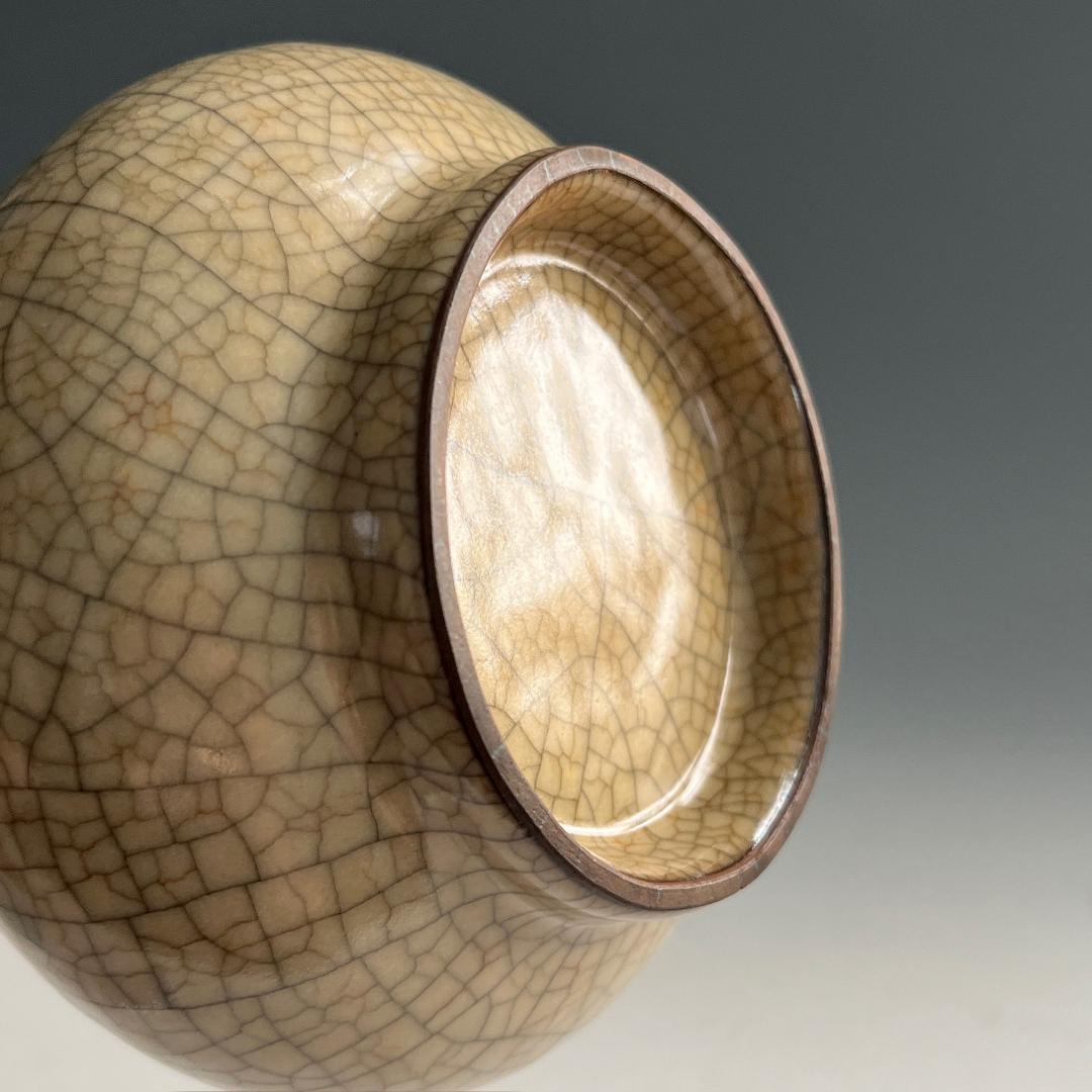 唐物 哥窯 瓶 明時代 中国美術 古玩 SN91