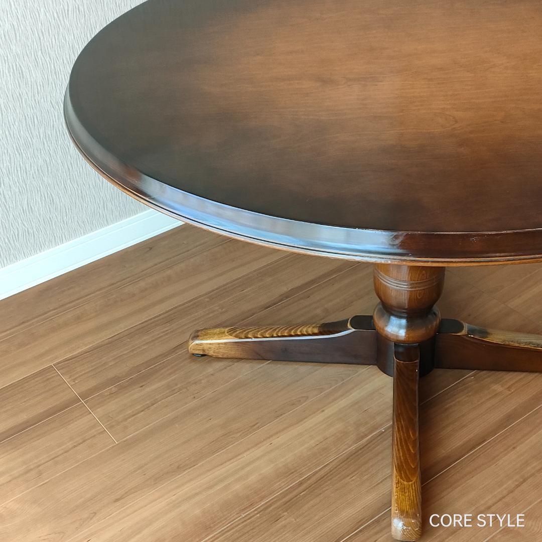 飛騨産業　キツツキ　ラウンドテーブル　ダイニングテーブル　A92