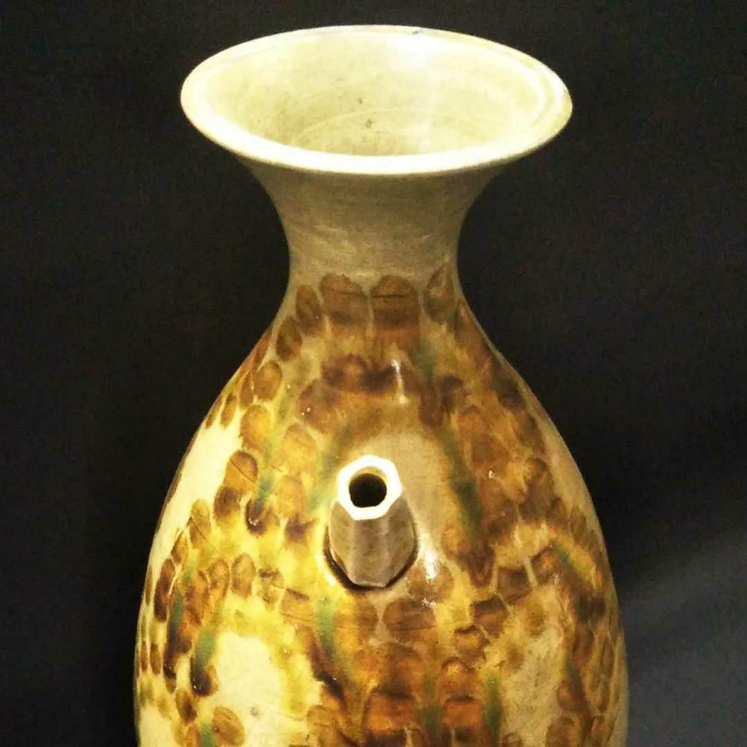 ※中国古美術/三彩蛸唐草文様執壺/唐代/