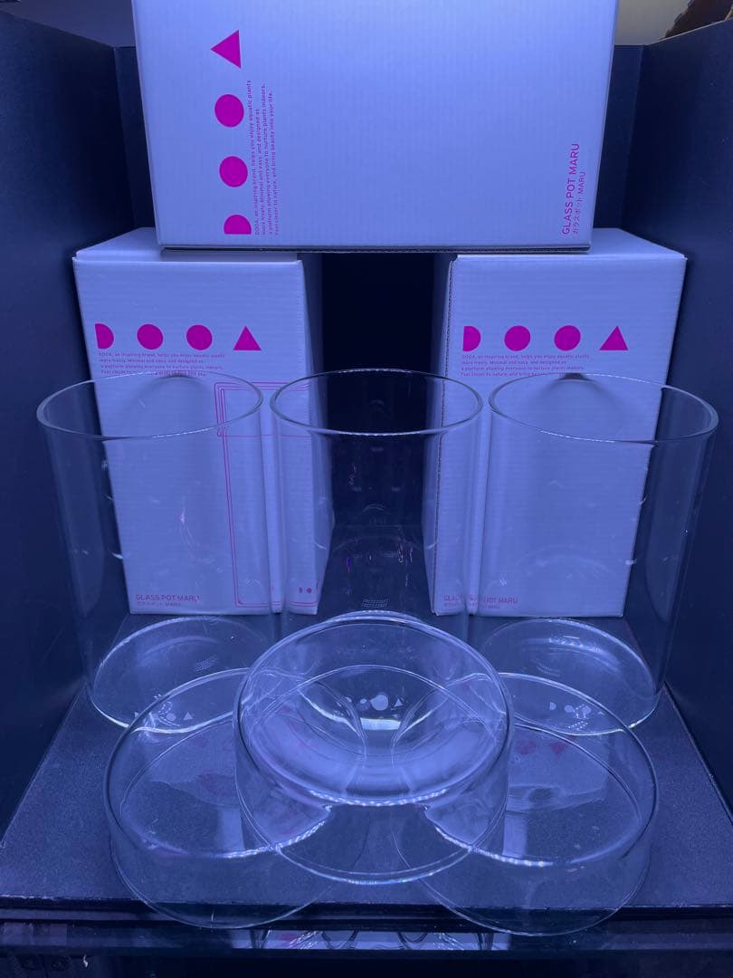 DOOA ガラスポット MARU95 通気穴無し 【廃盤】　3個セット