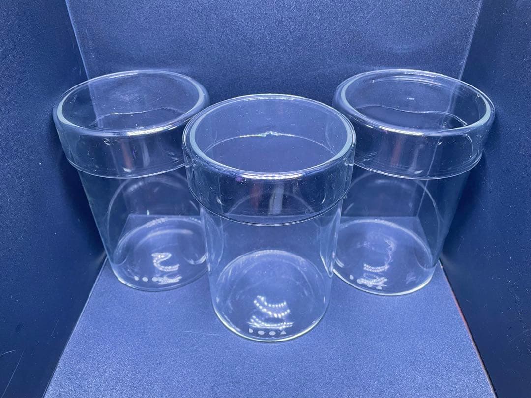 DOOA ガラスポット MARU95 通気穴無し 【廃盤】　3個セット