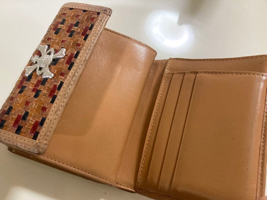 Vivienne Westwood ボーンモチーフ 編み込み二つ折り財布
