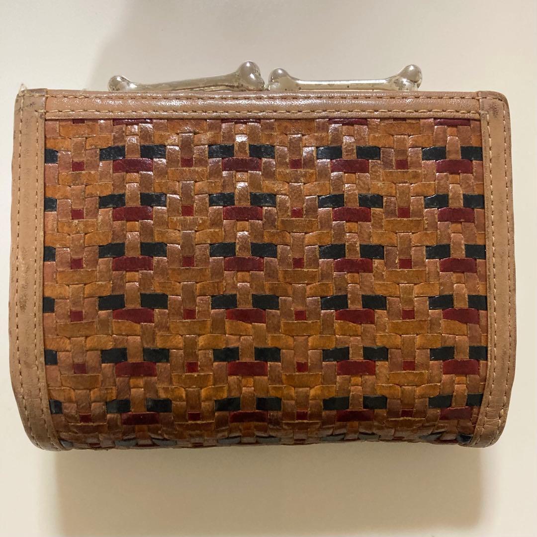 Vivienne Westwood ボーンモチーフ 編み込み二つ折り財布