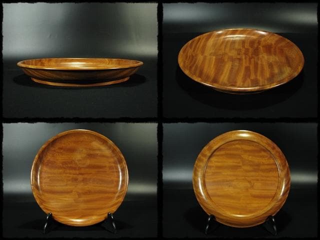 盆他５点 楽 桐四方盆 表正 ツボツボ丸盆 茶道具 f23