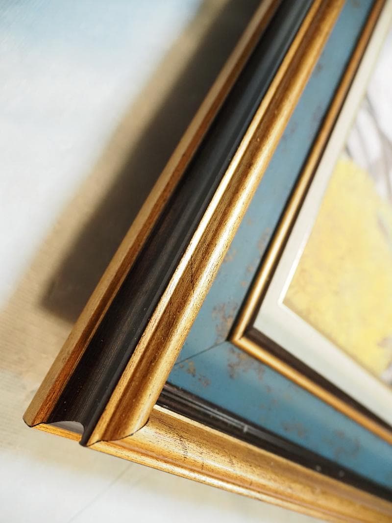 静物画　油絵　田中一村　アダンの木　F6　額付き　手描き　肉筆