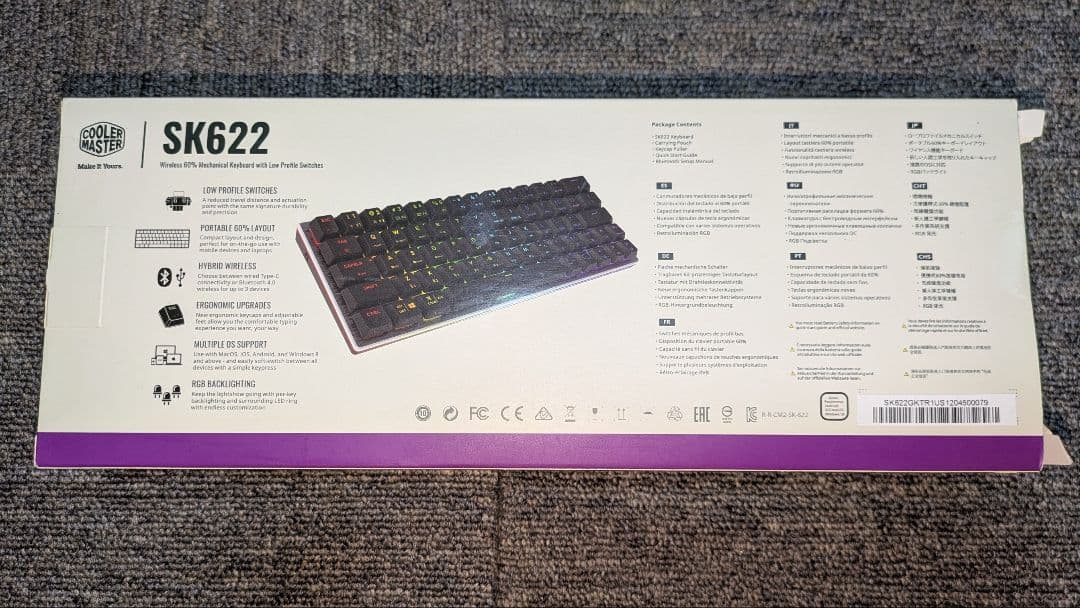 Cooler Master SK622 ワイヤレスキーボード