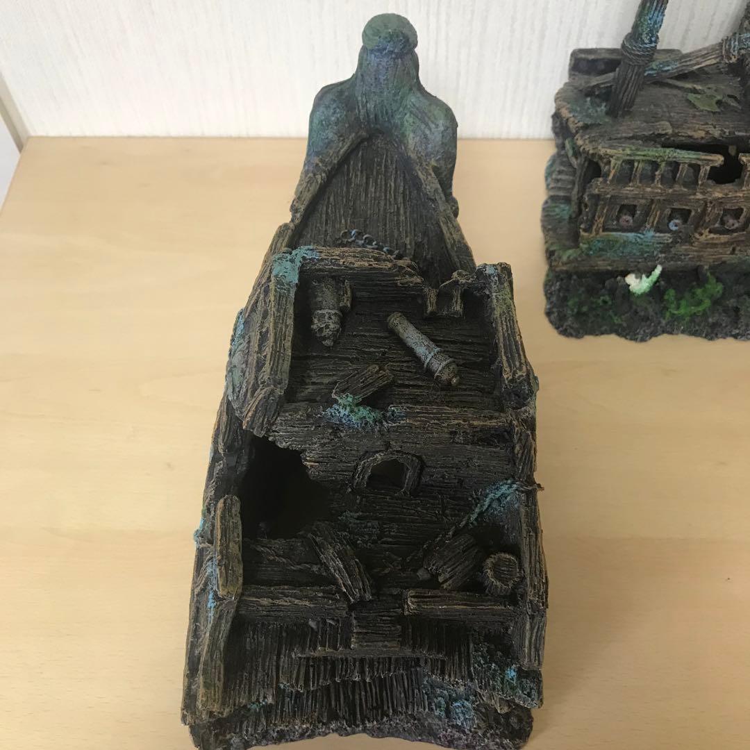 アクアリウム　水槽　オーナメント　沈没船