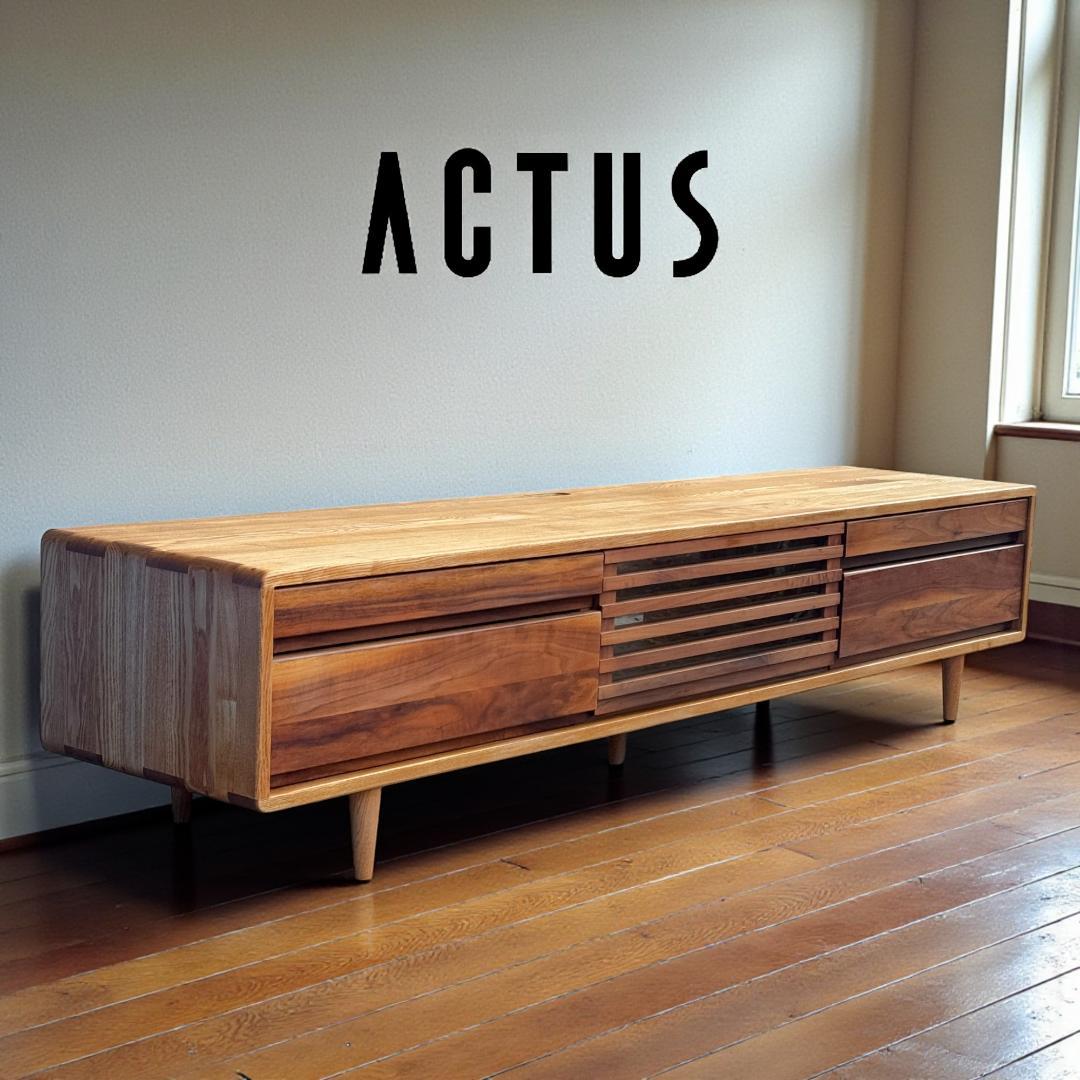 アクタス レリーフ テレビボード 180 タモ無垢