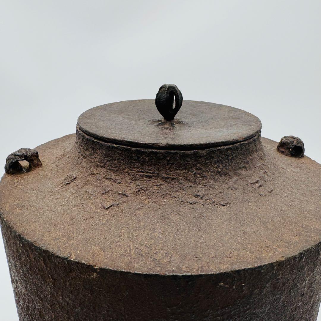 【初代宮崎寒雉　干支文字揉口筒釜　大西浄長極付箱】替蓋　極箱　茶道具